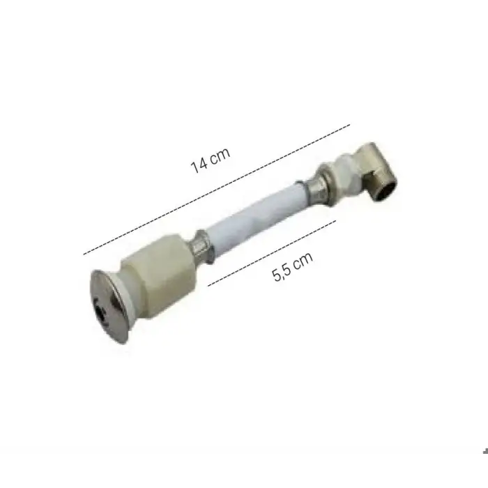 FEYZA YAPI Gömme (Asma) Klozet Taharet Çubuğu 14 cm DİRSEKLİ