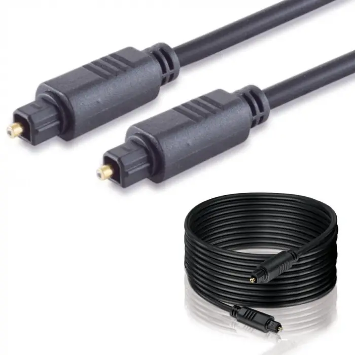 Fiber Optik Kablo Toslink Optik Ses Kablosu, Ekstra Kalın 10 Metre