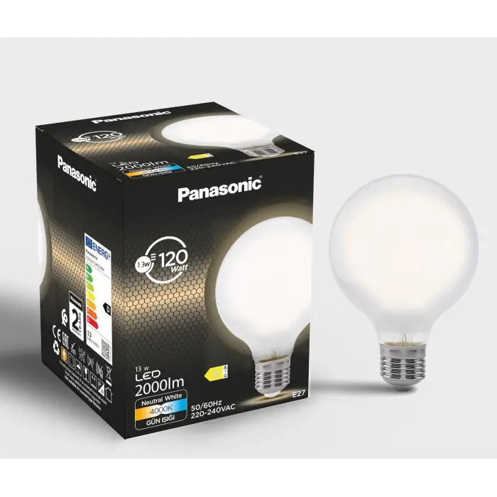 Filament Ampul E27 13W 2000LM 4000K Milky