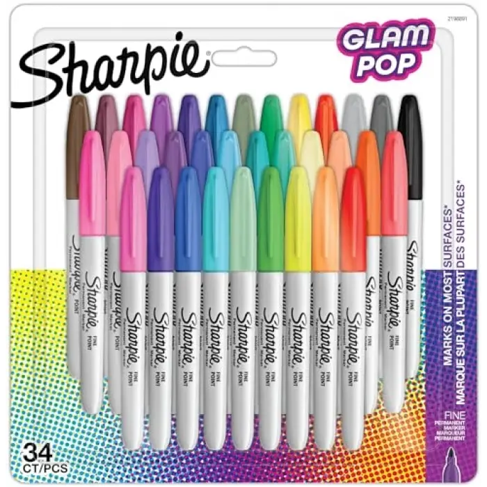 Fine Glam Pop Permanent markör 34lü Bls