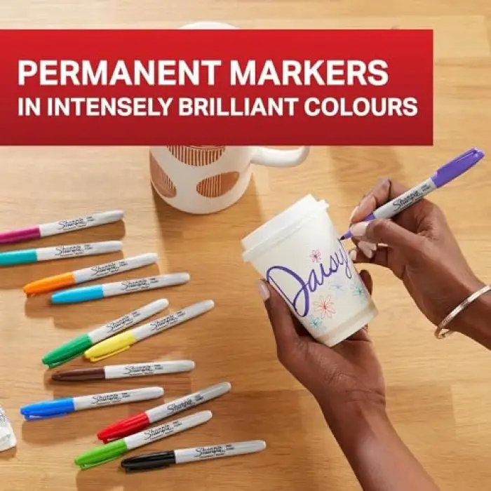 Fine Permanent Markör, Yuvarlak Uç - Siyah
