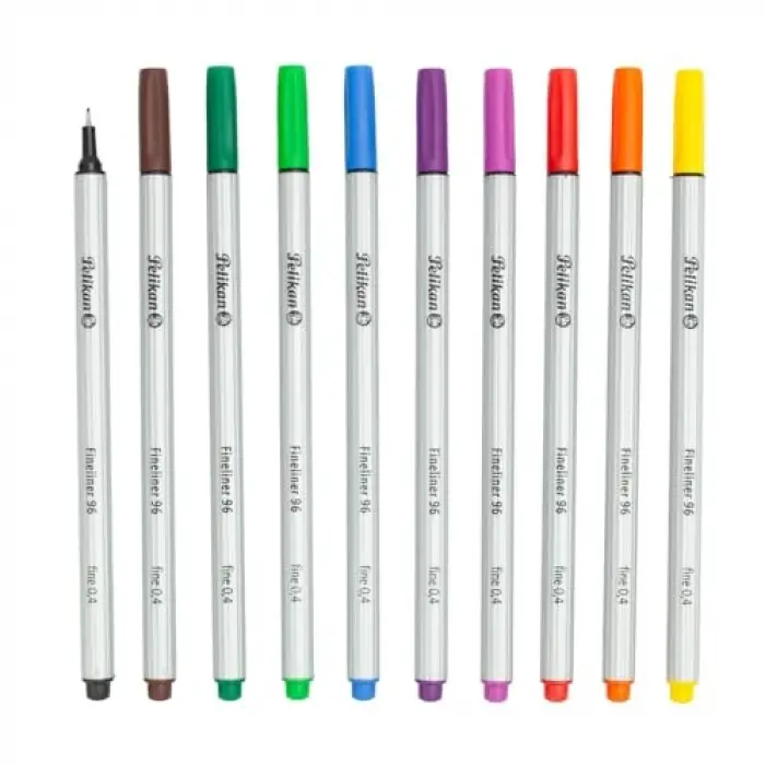 Fineliner 96 çeşitli 10lu-Kılıf
