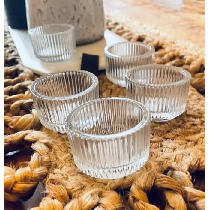 Fınsmak Tealight Tutucu, Şeffaf Cam, 3,5 cm