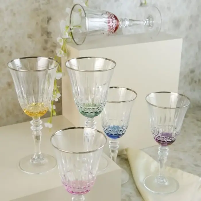 Fiona 6lı Uzun Kadeh Platin 300 ml