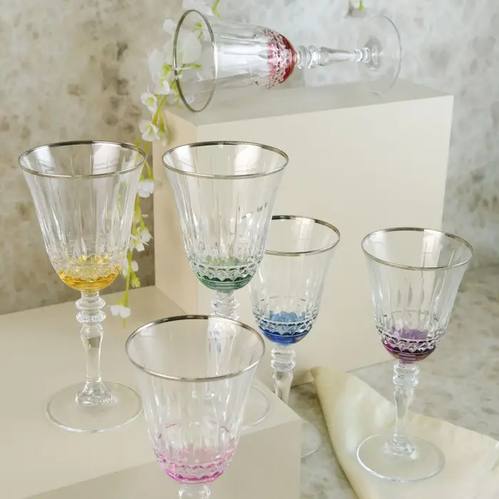 Fiona 6lı Uzun Kadeh Platin 300 ml