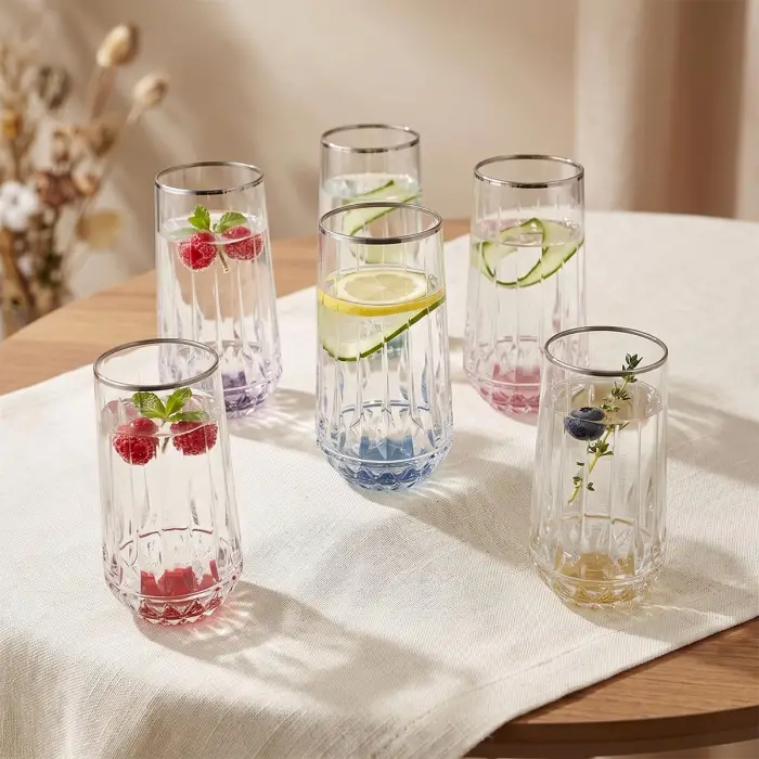 Fiona Meşrubat Bardağı, Platin, 6lı, 300 ml