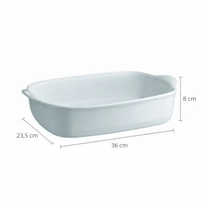 Fırın Kabı Dikdörtgen 36 x 23 cm Krem
