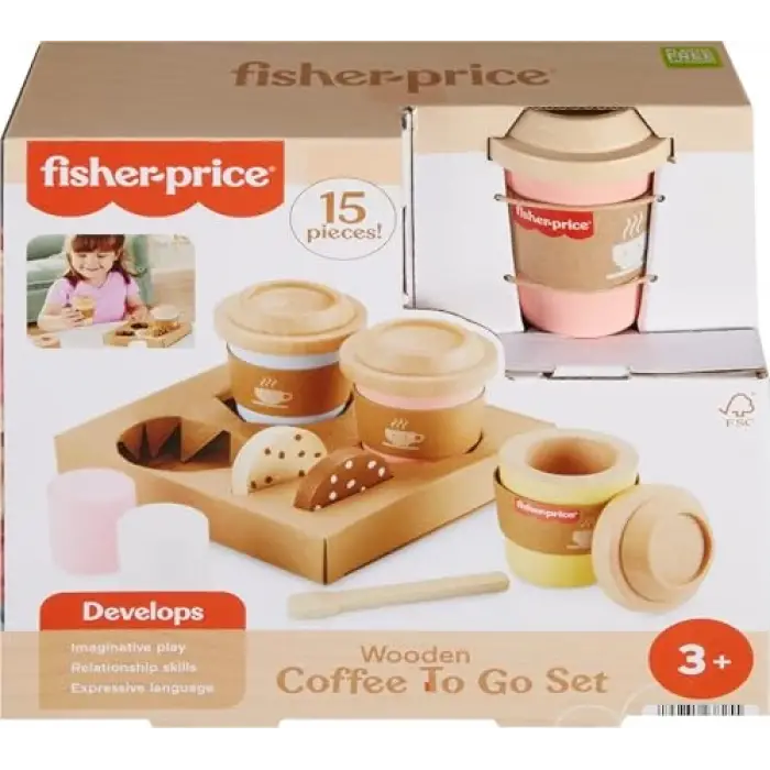 Fisher Price Ahşap Kahve Seti