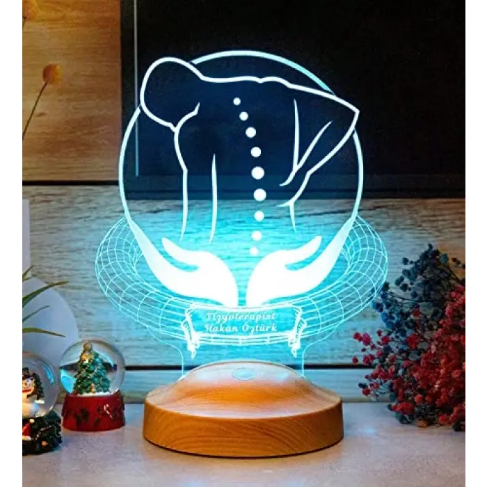 Fizyoterapiste Özel 3D LED Hediye Lambası