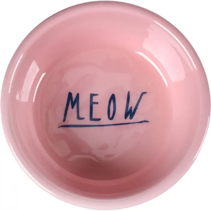 Fl Nell Boyalı Çelik Mama Kabı; Antıslıp, Gri-Pembe, 250 Ml
