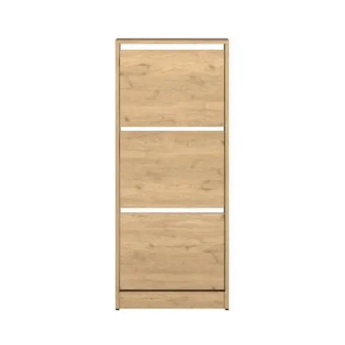Flat Duo Üç Katlı Ayakkabılık Florida Meşe 51x119x26 cm