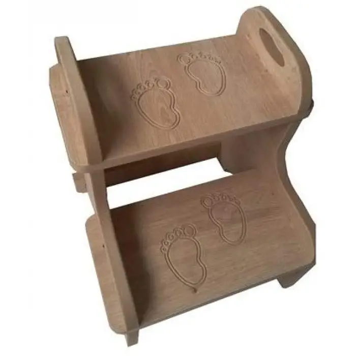 Flat-Pack Ahşap Çocuk Montessori Yükseltici Basamak Merdiven Meşe