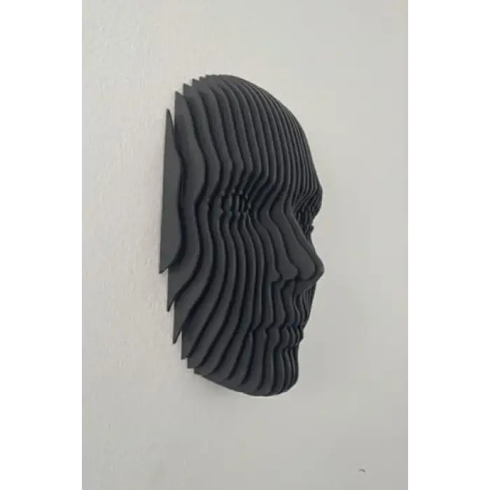 FlatForm Echo Parametrik Yüz Duvar Dekoru – 3D Katmanlı Modern Duvar Heykeli