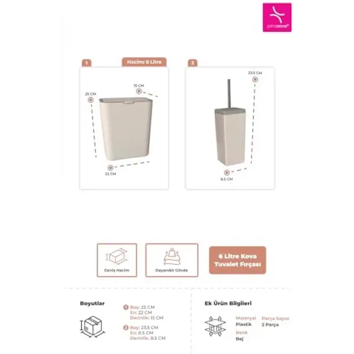 FLİP 2Lİ BANYO SETİ - BEJ