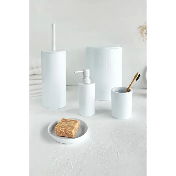 Flores 5Lİ Banyo Seti-Beyaz