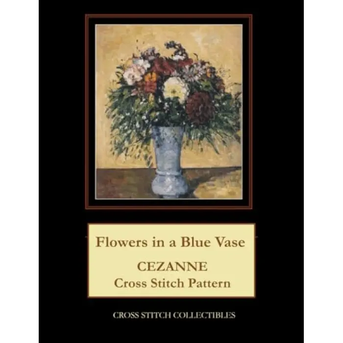 Flowers in a Blue Vase: Cezanne Cross Stitch Pattern