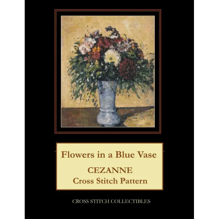 Flowers in a Blue Vase: Cezanne Cross Stitch Pattern