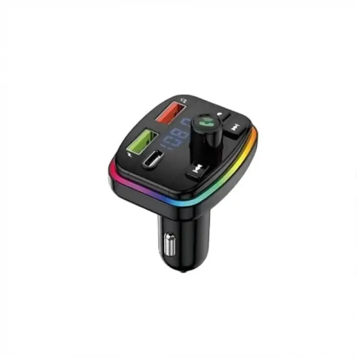 FM Transmitter Modülatör Araç Fast Quick Charge Hızlı Şarj Flash Bellek Micro SD MP3 Player 12-24 V PD 20W (PD 01)