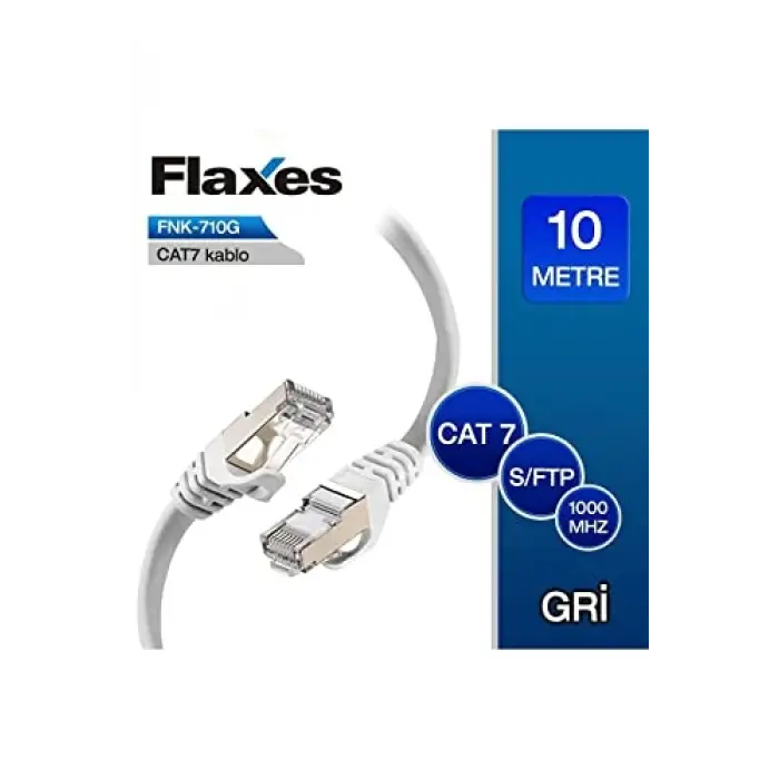 Fnk-710g 10m Cat 7 S/ftp Patch Kablosu,gri
