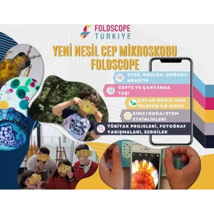 Foldscope Cep Mikroskobu Kaşif Seti