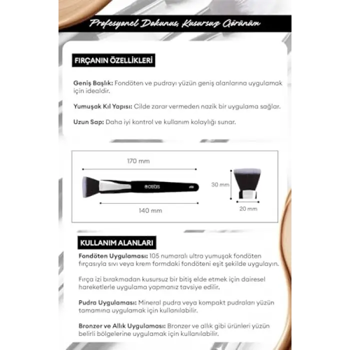 Fondöten Fırçası Foundation Brush #105