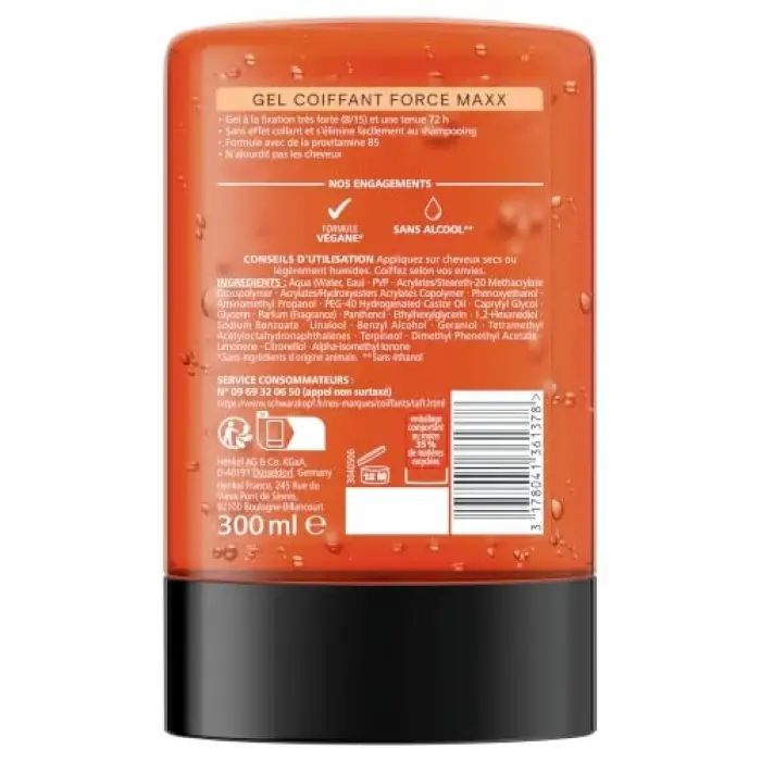 Force Maxx No.8 Saç Şekillendirici Jel, 300 ml