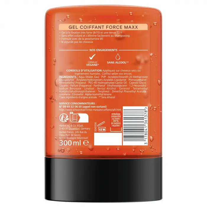 Force Maxx No.8 Saç Şekillendirici Jel, 300 ml