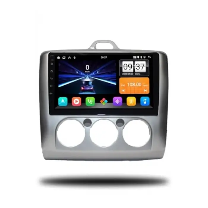 Ford Focus 2 (2007-2011) Manuel Klima Android Multimedya Sistemi, Kablosuz CarPlay ve Android Auto, 2 GB