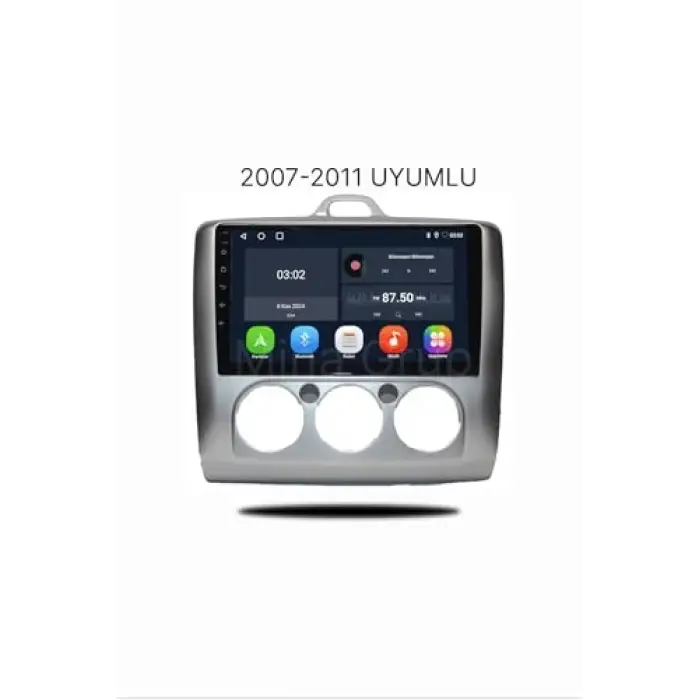 Ford Focus 2 (2007-2011) Manuel Klima Android Multimedya Sistemi, Kablosuz CarPlay ve Android Auto, 2 GB