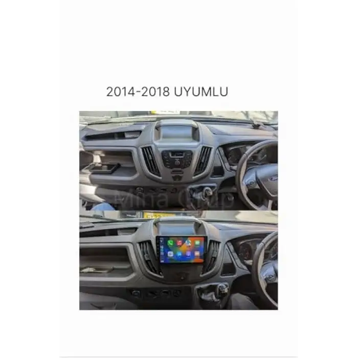 Ford Transit 2014-2018 Android Multimedya Sistemi, Kablosuz CarPlay ve Android Auto, 9 İnç HD Dokunmatik Ekran, GPS, Bluetooth, WiFi, Geri Görüş Kamerası, 4 GB