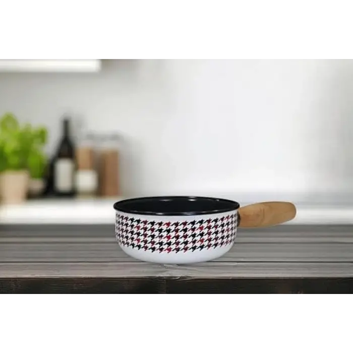 Forte Black Emaye Ahşap Kulplu Mini Tava