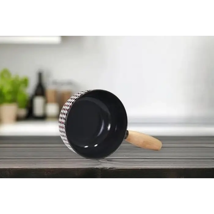 Forte Black Emaye Ahşap Kulplu Mini Tava