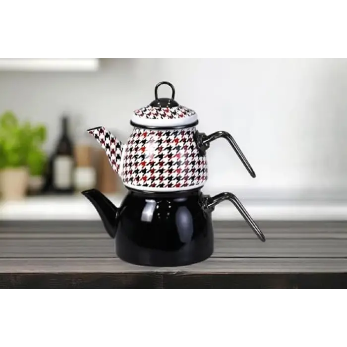 Forte Black Mini Model Emaye Çaydanlık