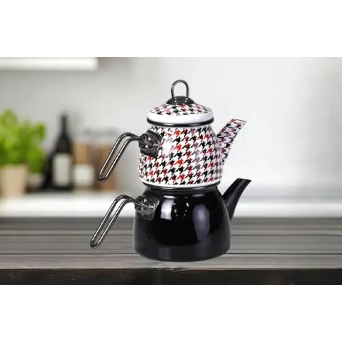 Forte Black Mini Model Emaye Çaydanlık