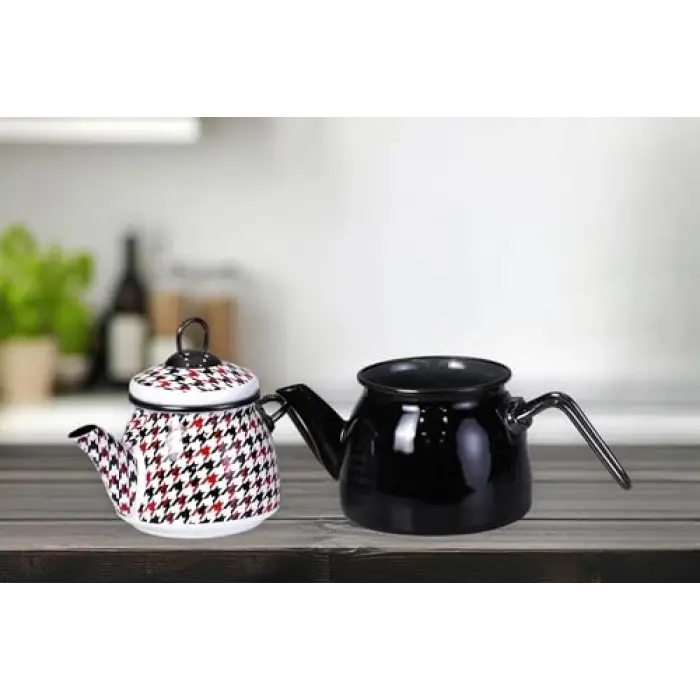 Forte Black Mini Model Emaye Çaydanlık