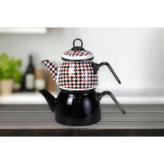 Forte Black Mini Model Emaye Çaydanlık