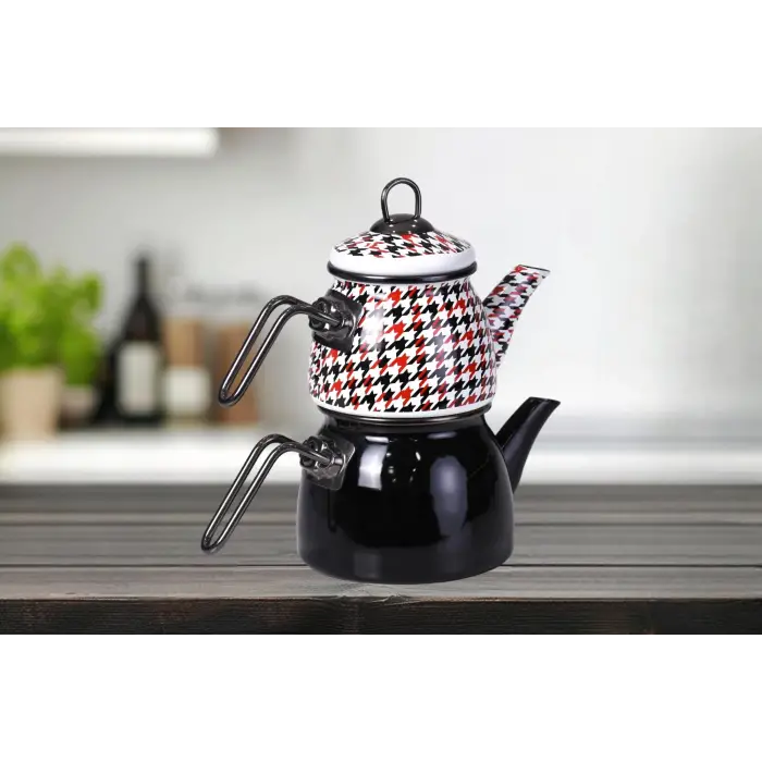 Forte Black Mini Model Emaye Çaydanlık