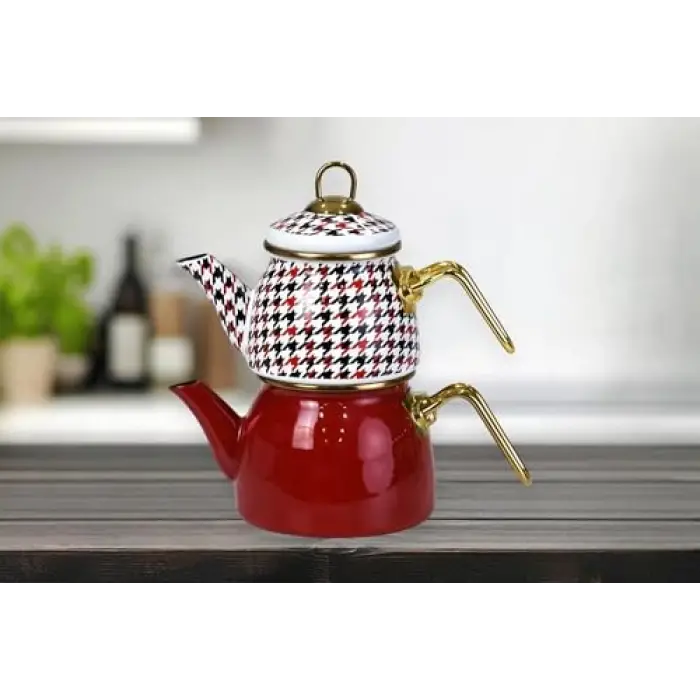 Forte Red Mini Model Emaye Çaydanlık