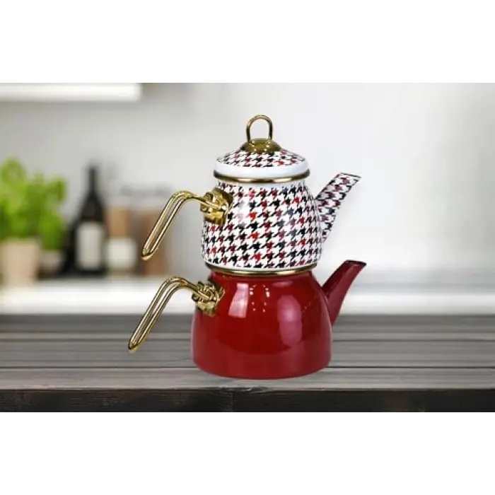 Forte Red Mini Model Emaye Çaydanlık