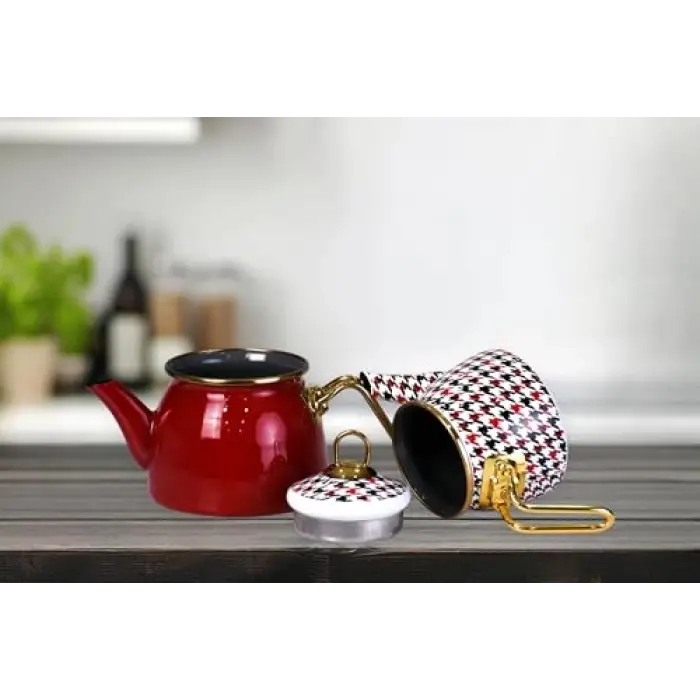 Forte Red Mini Model Emaye Çaydanlık