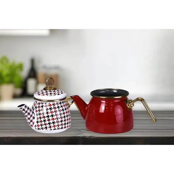 Forte Red Mini Model Emaye Çaydanlık