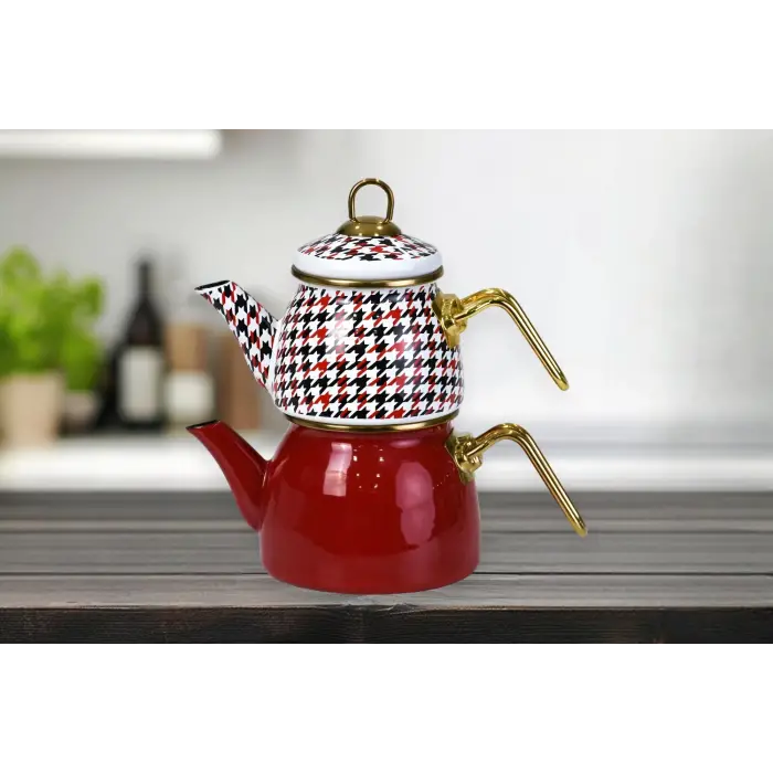 Forte Red Mini Model Emaye Çaydanlık