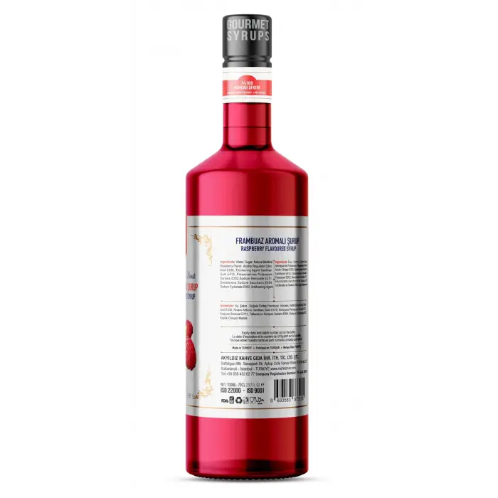 Frambuaz (Raspberry) Aromalı şurup 700 ML, Pet Şişe