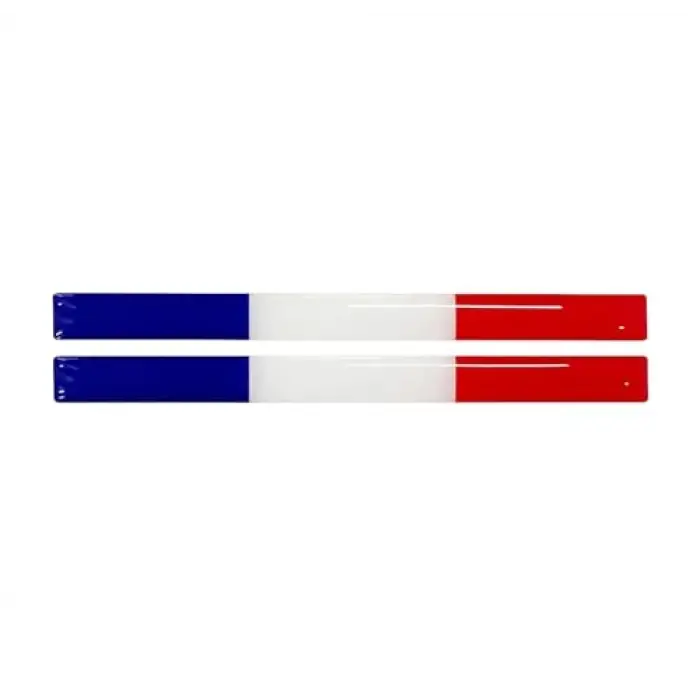 Fransa Bayraklı 2li Çubuk 3D Sticker
