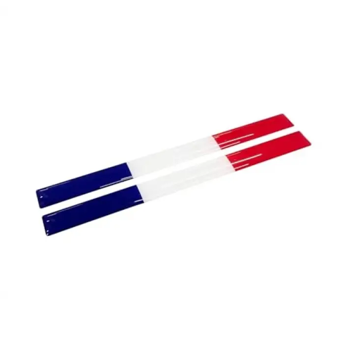 Fransa Bayraklı 2li Çubuk 3D Sticker
