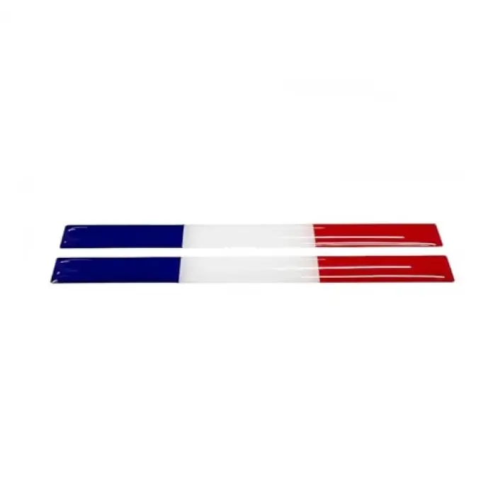 Fransa Bayraklı 2li Çubuk 3D Sticker
