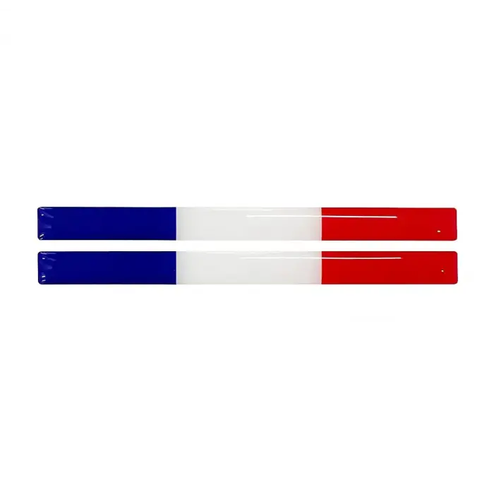 Fransa Bayraklı 2li Çubuk 3D Sticker