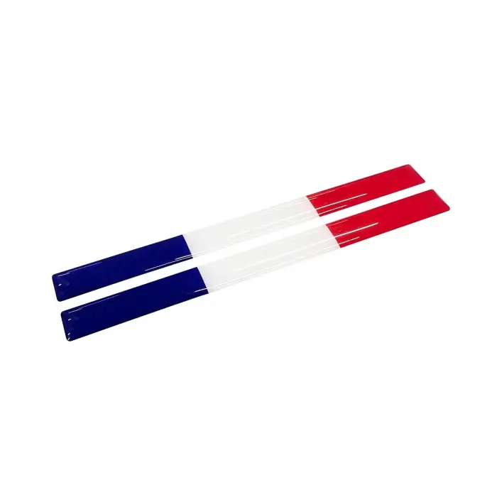 Fransa Bayraklı 2li Çubuk 3D Sticker