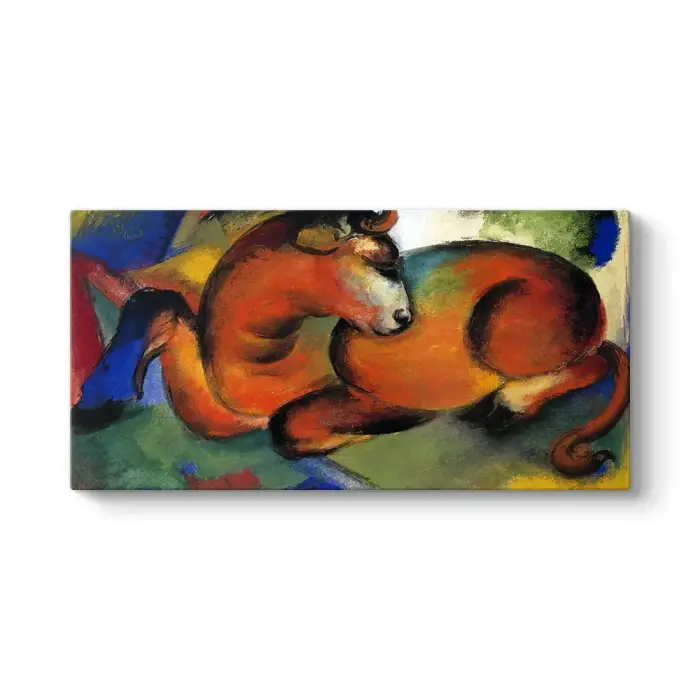 Franz Marc - The Red Bull Tablosu 80 x 40