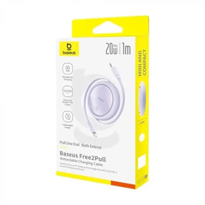 Free2Pull Geri Çekilebilir Şarj Kablosu Usb-C Ip 20W